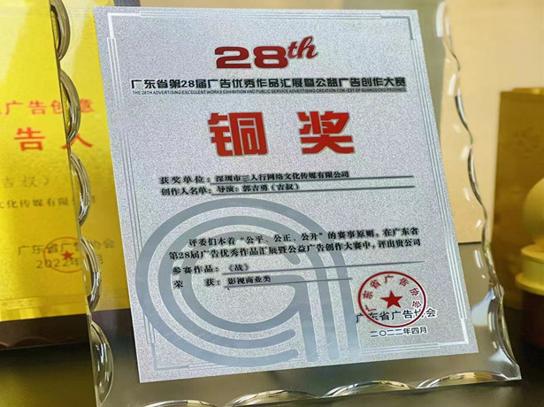 第28届广告优秀作品汇展铜奖